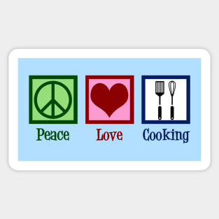 Peace Love Cooking Sticker